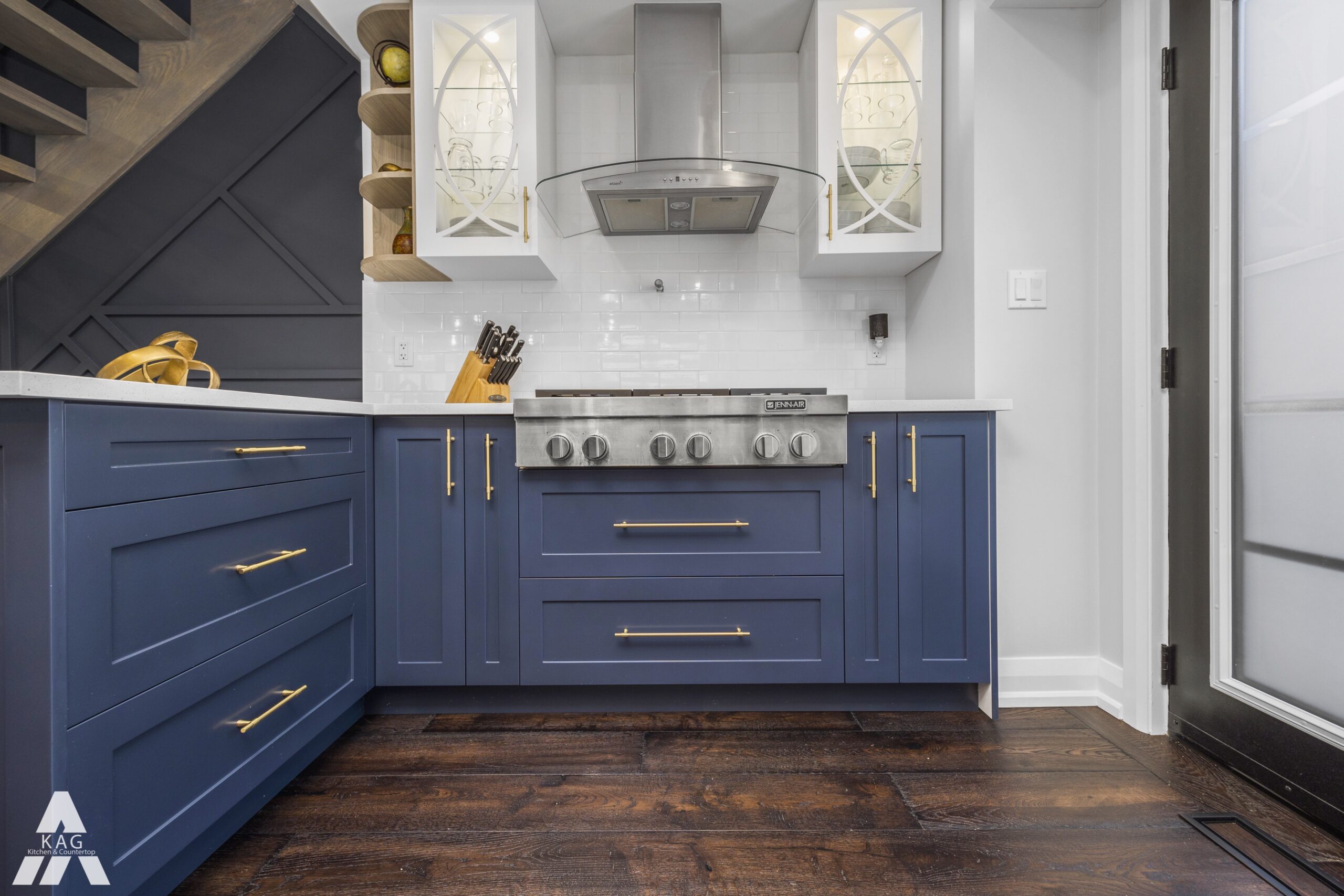 Blue navy kitchen cabinets